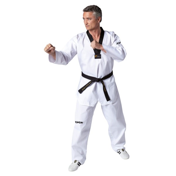 Taekwondo Uniform Victory, black lapel - WT recognized 