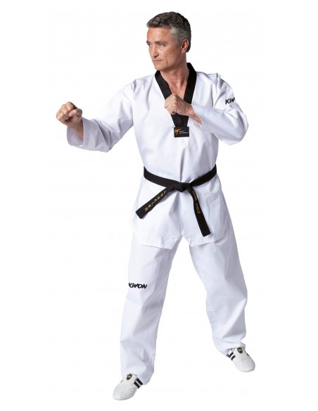 Taekwondo Uniform Victory, zwarte revers - WT erkend  Taekwondo Uniform Victory, zwarte revers - WT erkend
