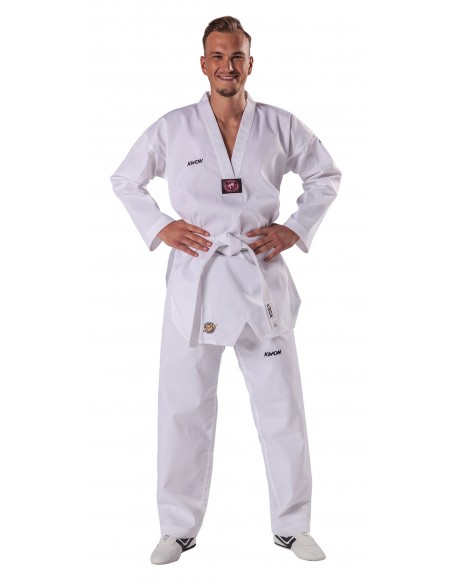 Taekwondo Uniform Victory witte revers  Taekwondo Uniform Victory witte revers