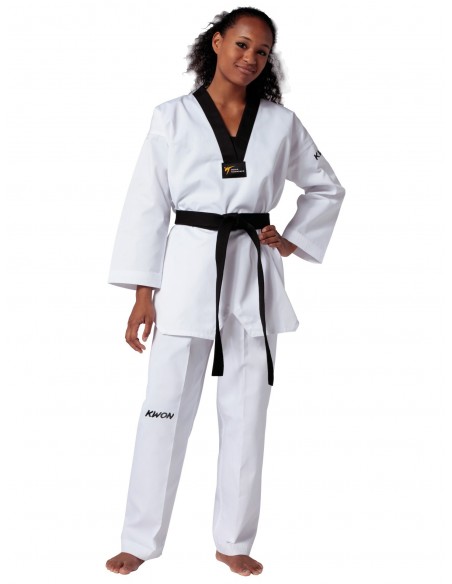 Taekwondo Uniform Victory, zwarte revers - WT erkend  Taekwondo Uniform Victory, zwarte revers - WT erkend