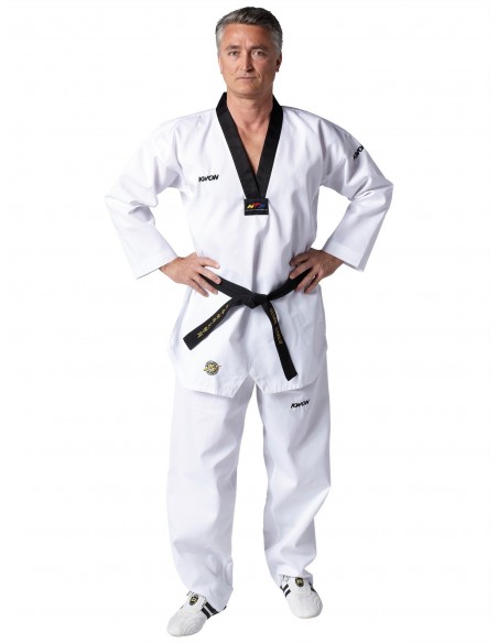 Taekwondo Uniform Victory, zwarte revers - WT erkend  Taekwondo Uniform Victory, zwarte revers - WT erkend