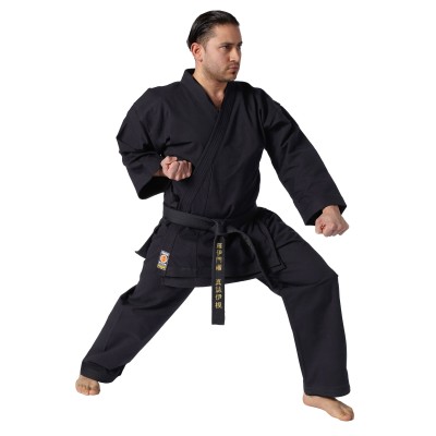 Uniforme Karaté Traditionnel noir 12 oz  2