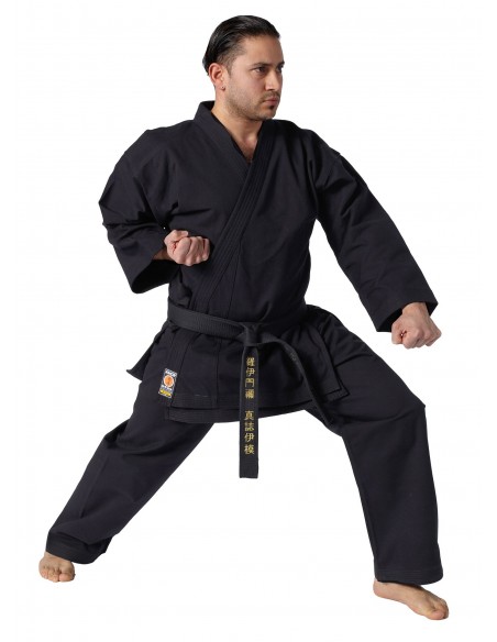 Uniforme Karaté Traditionnel noir 12 oz  Uniforme Karaté Traditionnel noir 12 oz