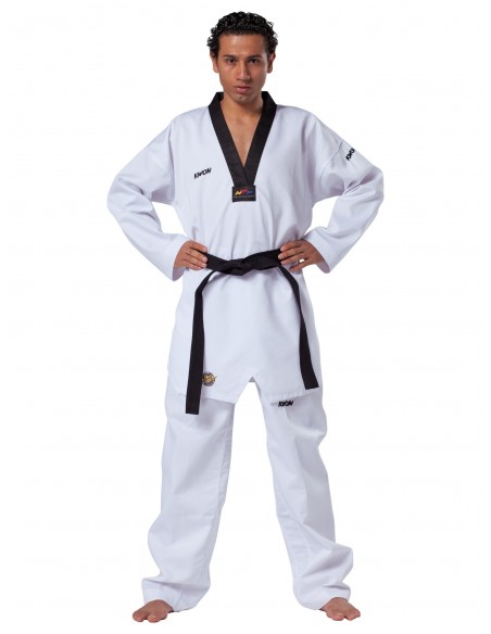 Taekwondo Uniform Victory, zwarte revers - WT erkend  Taekwondo Uniform Victory, zwarte revers - WT erkend