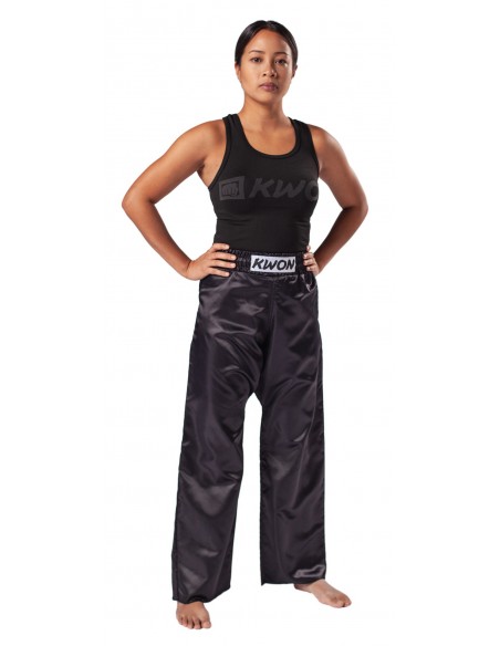 Pantalon en satin noir  Pantalon en satin noir