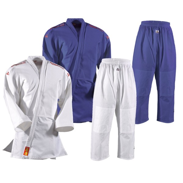 DANRHO Judo Uniforme Yamanashi avec bandes d'épaule  