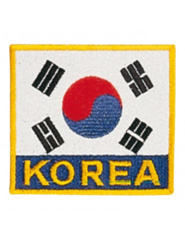 Drapeau Corée avec lettrage Corée 