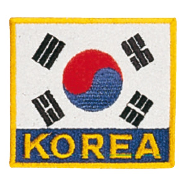 Flag Korea with lettering Korea 