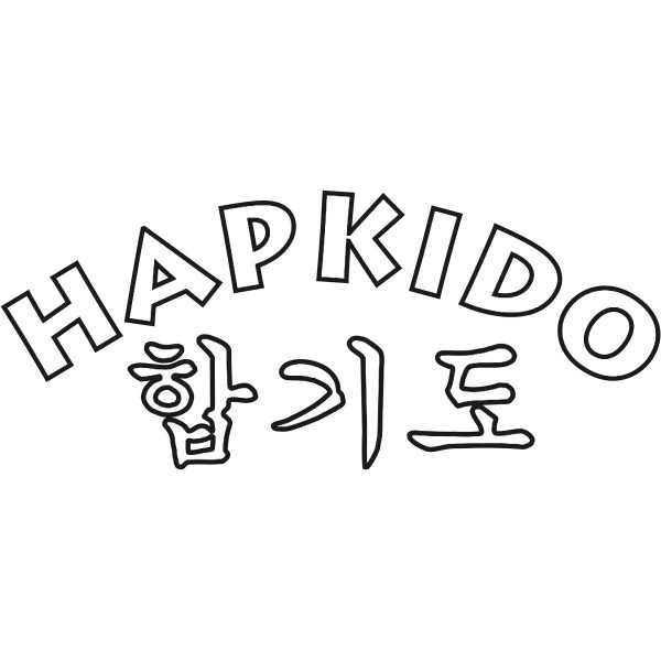 Print Hapkido wit/zwart 