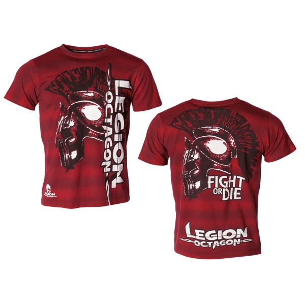 LEGION OCTAGON T-Shirt Fight or Die, rouge 