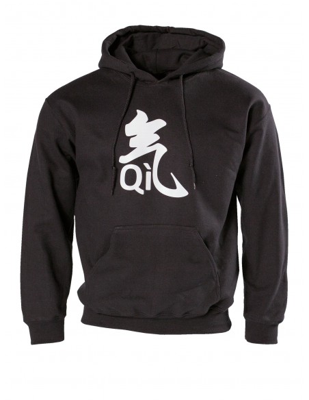 Sweat à capuche Qi noir  Sweat à capuche Qi noir