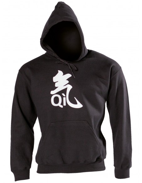 Sweat à capuche Qi noir  Sweat à capuche Qi noir