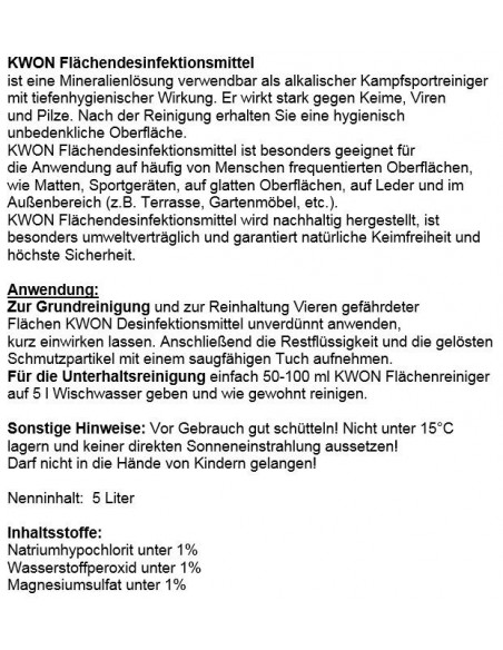 KWON Surface Disinfectant 5 liters 