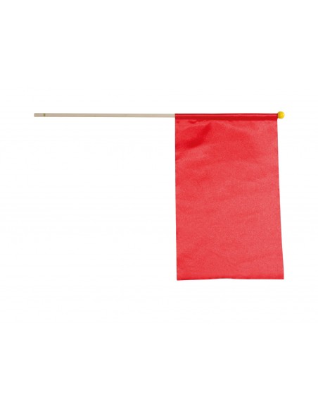 Juryvlaggen met houten palen 