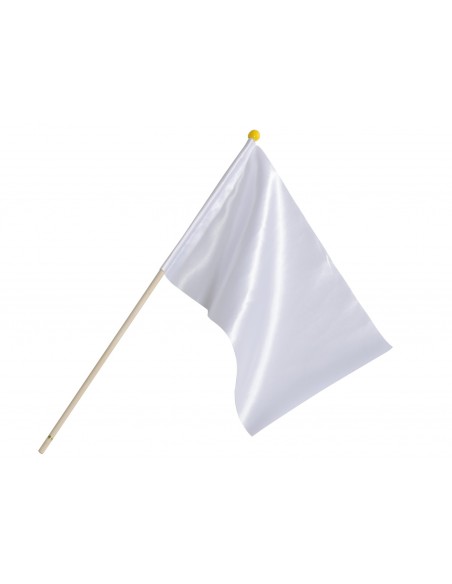 Juryvlaggen met houten palen 