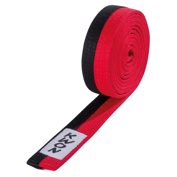 Ceinture Budo Poomsae noir/rouge 