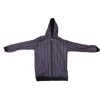 Black reversible hoodie with JKA Belgium embroidery  2
