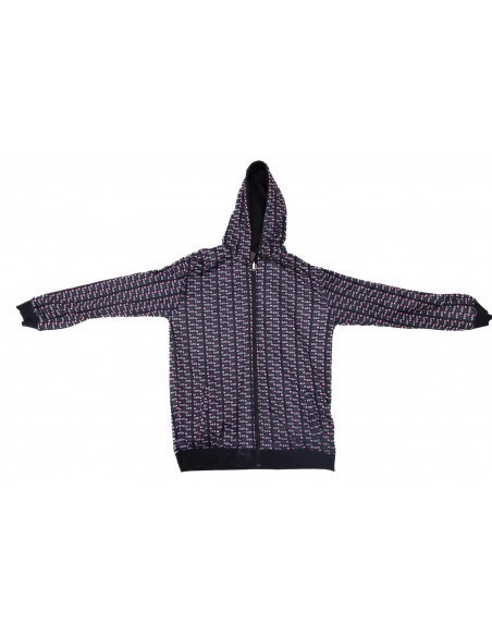 Hoodie noir reversible avec broderie JKA belgium  Hoodie noir reversible avec broderie JKA belgium