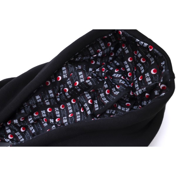 Hoodie noir reversible avec broderie JKA belgium