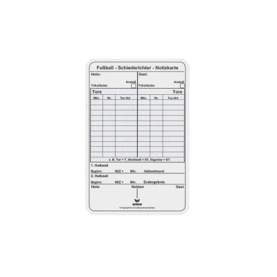 Match record pads, football