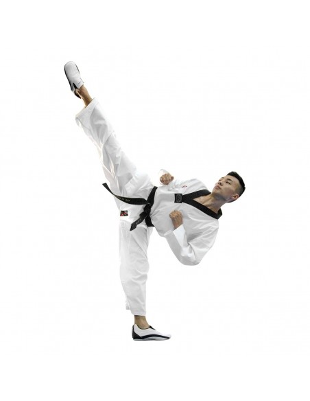 WTF Dobok. Black Neck. Diamond  