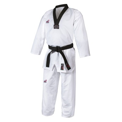 WTF Dobok. Black Neck. Diamond   2