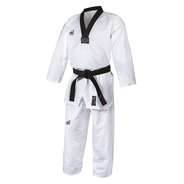 WTF Dobok. Black Neck. Diamond  