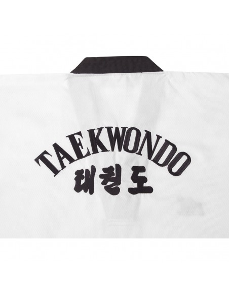 WTF Dobok. Black Neck. Diamond  