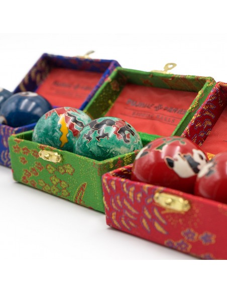 Cloisonné Baoding-ballen  Cloisonné Baoding-ballen