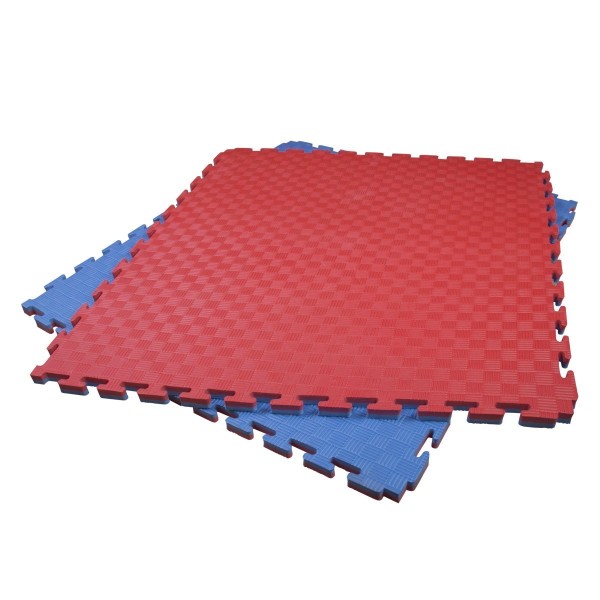 Tapis Emboîtable. Rouge/bleu. 100x100x4 cm 