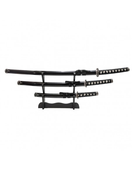 Set Katana 3pcs. Noir  Set Katana 3pcs. Noir