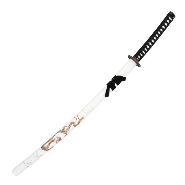 Stainless Steel Katana. White/Dragon 