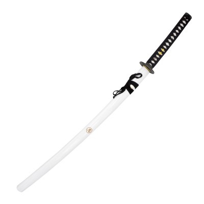 Katana van gesmeed staal. Wit