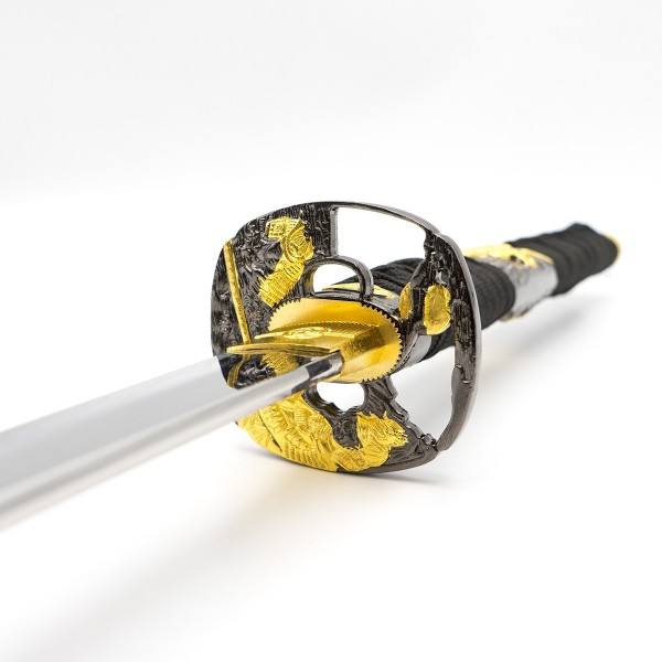 Katana van roestvrij staal. Zwart 