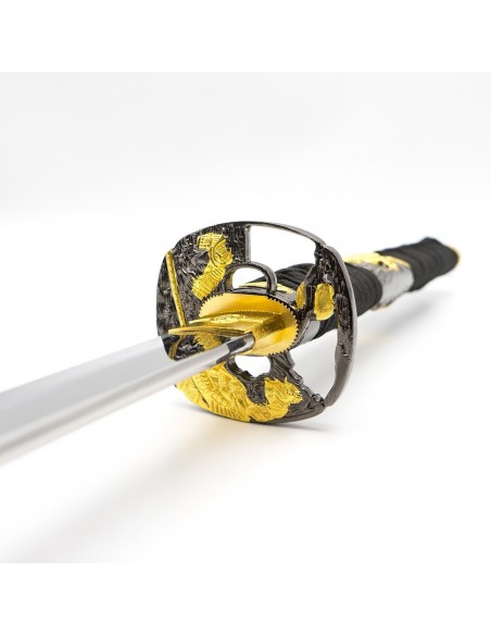 Katana van roestvrij staal. Zwart 