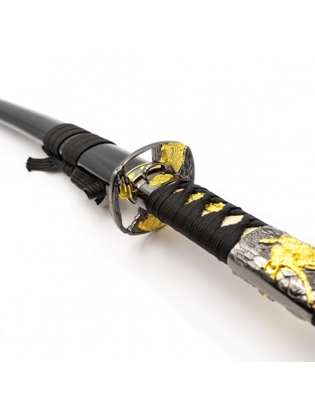 Katana van roestvrij staal. Zwart 