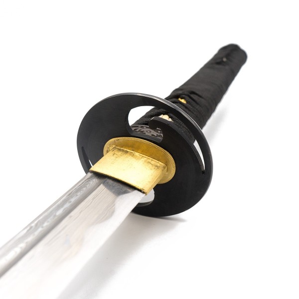 Damascus Steel Katana. Black