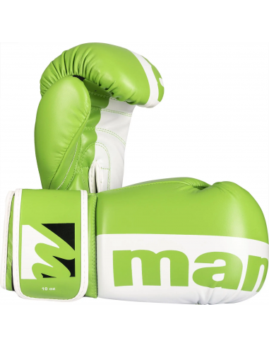Boxing gloves "2 colors" - 10 oz, white-green 
