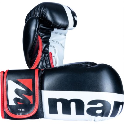 Boxing gloves "2 colors" - 10 oz, black-white