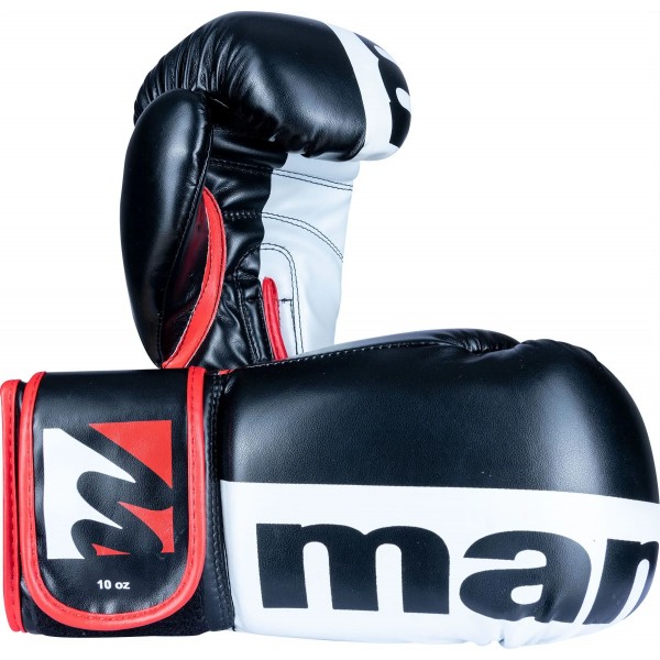 Boxing gloves "2 colors" - 10 oz, black-white 