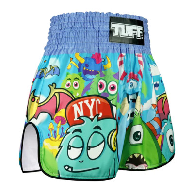 TUFF Muay Thai Boxing Shorts High-Cut Retro Style Party Monster  2