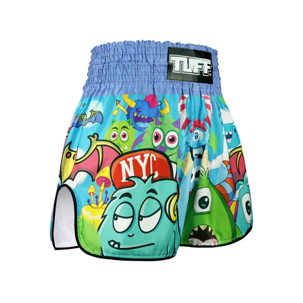 TUFF Muay Thai Boksshort Hoog uitgesneden Retro Stijl Party Monster