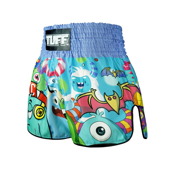 TUFF Muay Thai Boksshort Hoog uitgesneden Retro Stijl Party Monster