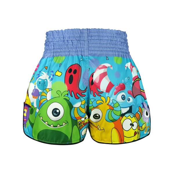 TUFF Muay Thai Boksshort Hoog uitgesneden Retro Stijl Party Monster