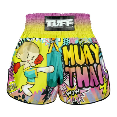 TUFF Muay Thai Boksshort Hooggesneden Retro Stijl "The Savage Boy"