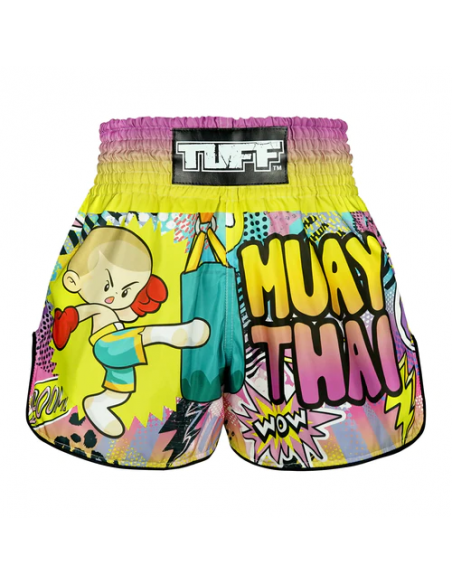 TUFF Muay Thai Boksshort Hooggesneden Retro Stijl "The Savage Boy"  TUFF Muay Thai Boksshort Hooggesneden Retro Stijl "The Savage Boy"