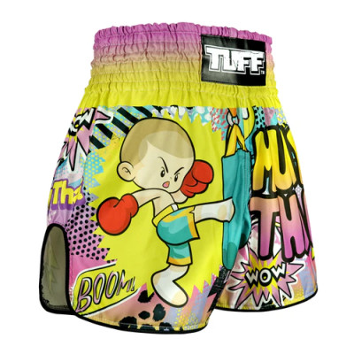 TUFF Muay Thai Boksshort Hooggesneden Retro Stijl "The Savage Boy"  2