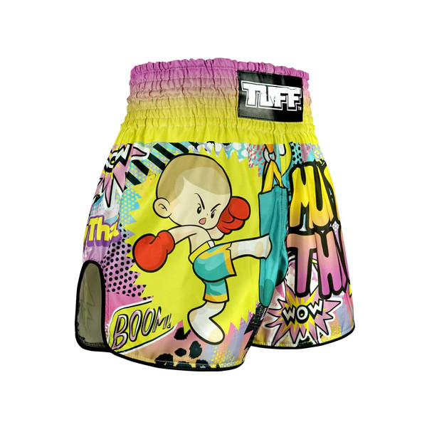 TUFF Muay Thai Boksshort Hooggesneden Retro Stijl "The Savage Boy"
