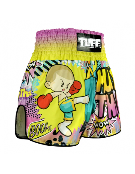 TUFF Muay Thai Boksshort Hooggesneden Retro Stijl "The Savage Boy"  TUFF Muay Thai Boksshort Hooggesneden Retro Stijl "The Savage Boy"