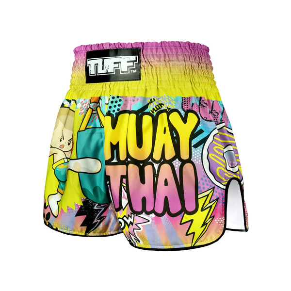 TUFF Muay Thai Boksshort Hooggesneden Retro Stijl "The Savage Boy"